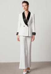 Black and White Tuxedo Blazer Suit